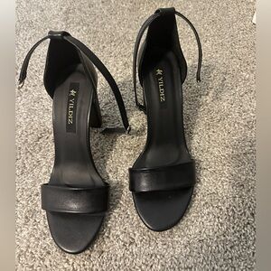Yildiz black high heels size 38 or 7.5 highest 4 inches